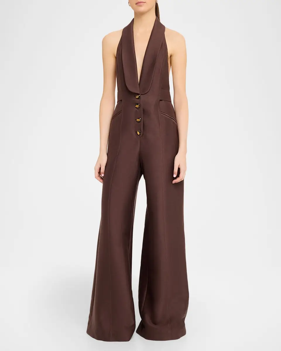 Zimmermann Alchemy Wide-Leg Tuxedo Jumpsuit | Thumbnail 4