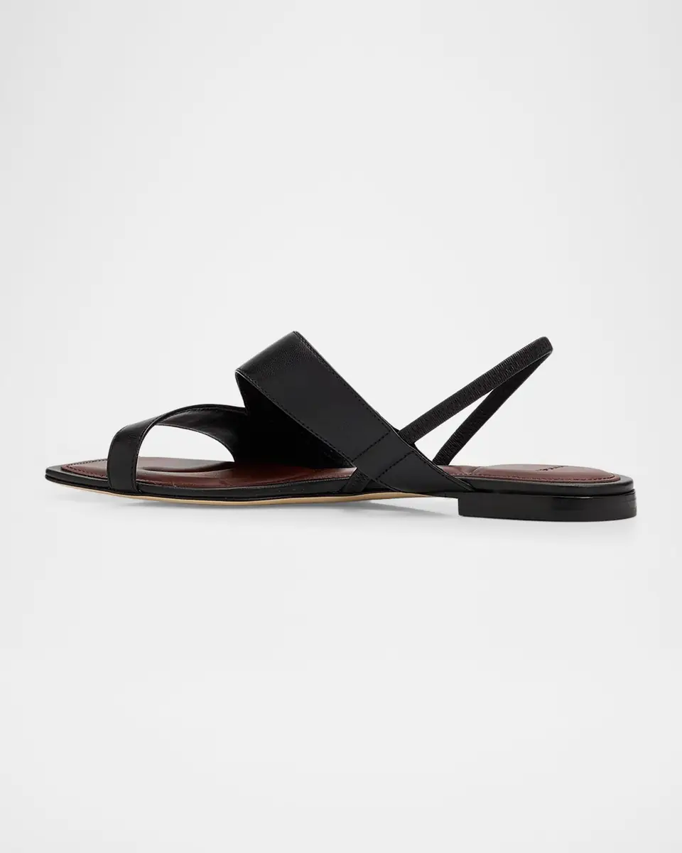 Vince Parker Leather Flat Slingback Sandals | Thumbnail 4