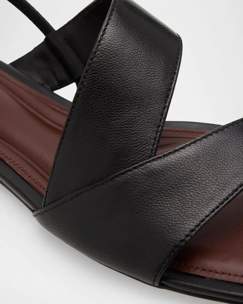 Vince Parker Leather Flat Slingback Sandals | Thumbnail 5