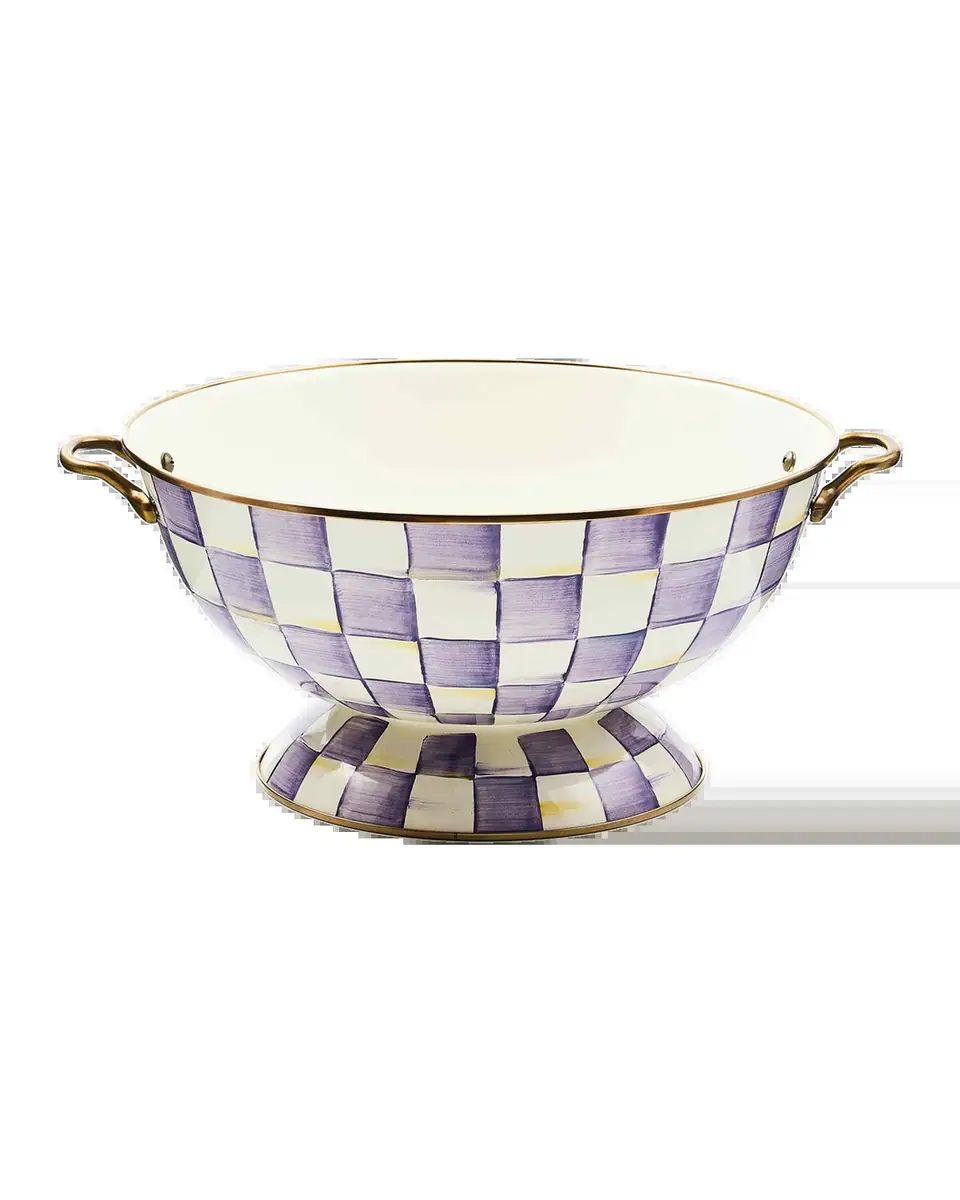 MacKenzie-Childs Violet Check Everything Bowl | Thumbnail 2 MacKenzie-Childs Violet Check Everything Bowl | Thumbnail 2