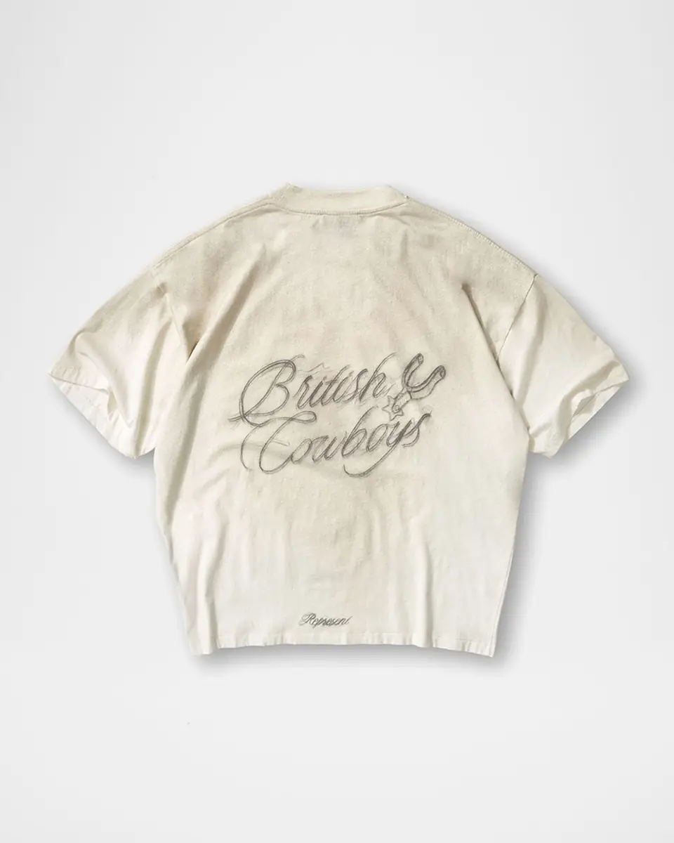 Represent Men's British Cowboys Distressed T-Shirt | Thumbnail 3 Represent Men's British Cowboys Distressed T-Shirt | Thumbnail 3