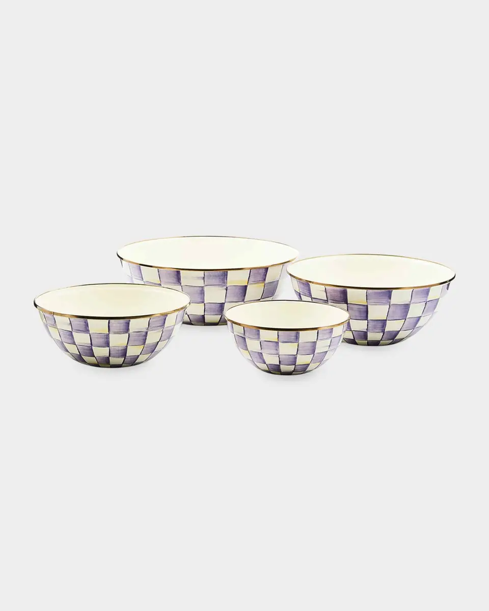 MacKenzie-Childs Violet Check Small Everyday Bowl | Thumbnail 3 MacKenzie-Childs Violet Check Small Everyday Bowl | Thumbnail 3