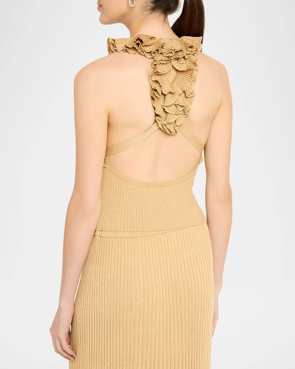 Zimmermann Luna Metallic Ruffled Tank Top | Thumbnail 3 Zimmermann Luna Metallic Ruffled Tank Top | Thumbnail 3