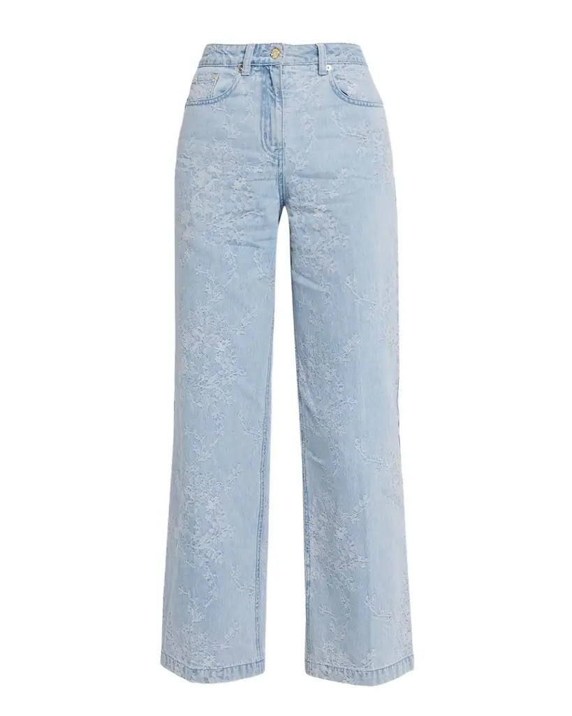 Generation Love Milagro Floral Jacquard Jeans | Image 1 Generation Love Milagro Floral Jacquard Jeans | Image 1