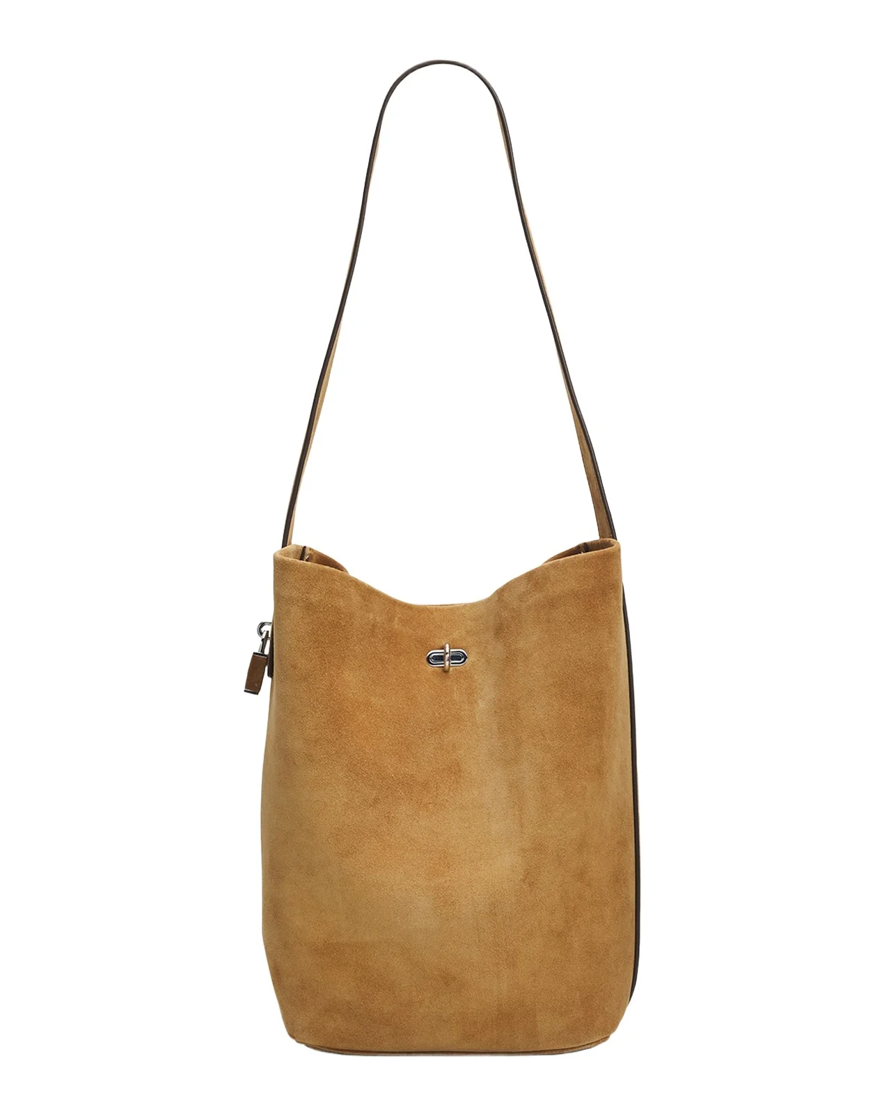 Tory Burch Turn-Lock Suede Bucket Bag