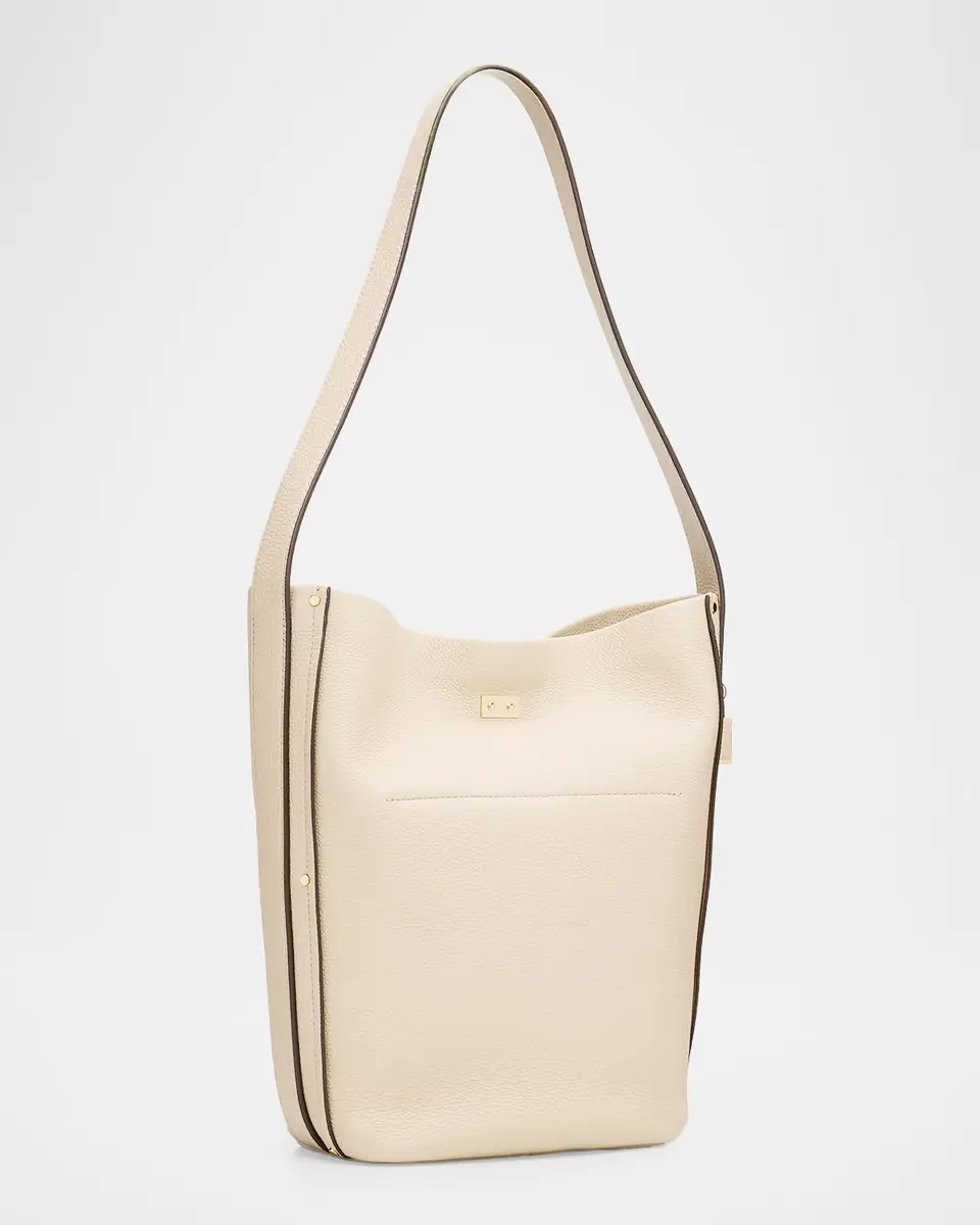Tory Burch Lock Slim Leather Bucket Bag | Thumbnail 3 Tory Burch Lock Slim Leather Bucket Bag | Thumbnail 3
