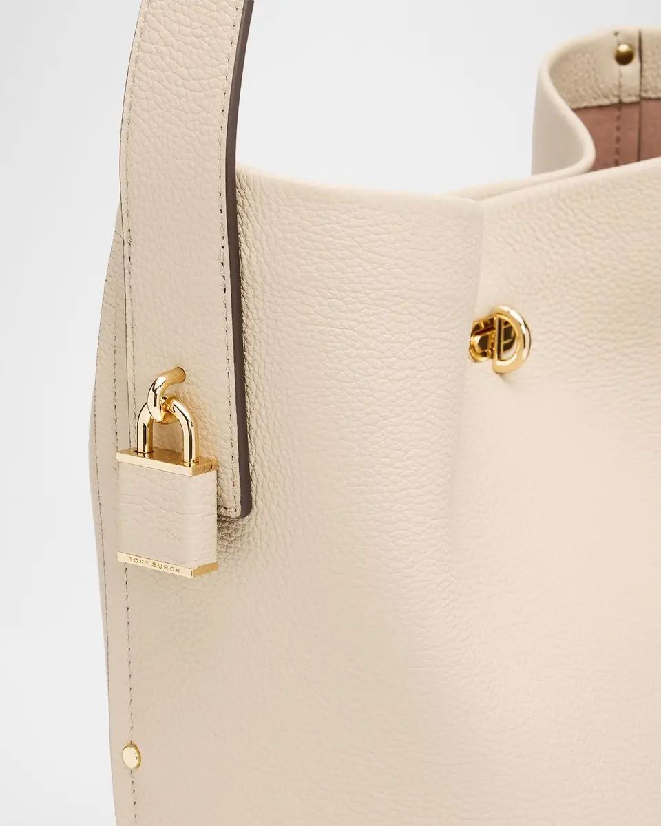 Tory Burch Lock Slim Leather Bucket Bag | Thumbnail 5 Tory Burch Lock Slim Leather Bucket Bag | Thumbnail 5
