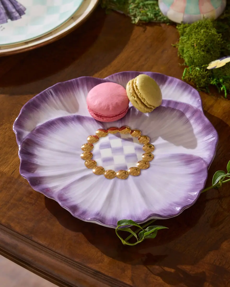 MacKenzie-Childs Pansy Party Ceramic Dessert Plates, Set of 4 | Thumbnail 4 MacKenzie-Childs Pansy Party Ceramic Dessert Plates, Set of 4 | Thumbnail 4