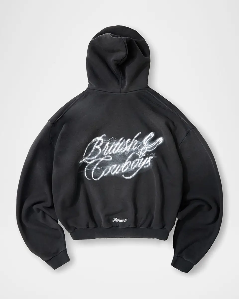 Represent Men's British Cowboys Distressed Hoodie | Thumbnail 6 Represent Men's British Cowboys Distressed Hoodie | Thumbnail 6