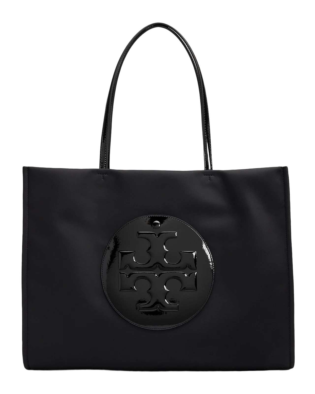 Ella Logo Patch Patent Tote Bag Ella Logo Patch Patent Tote Bag