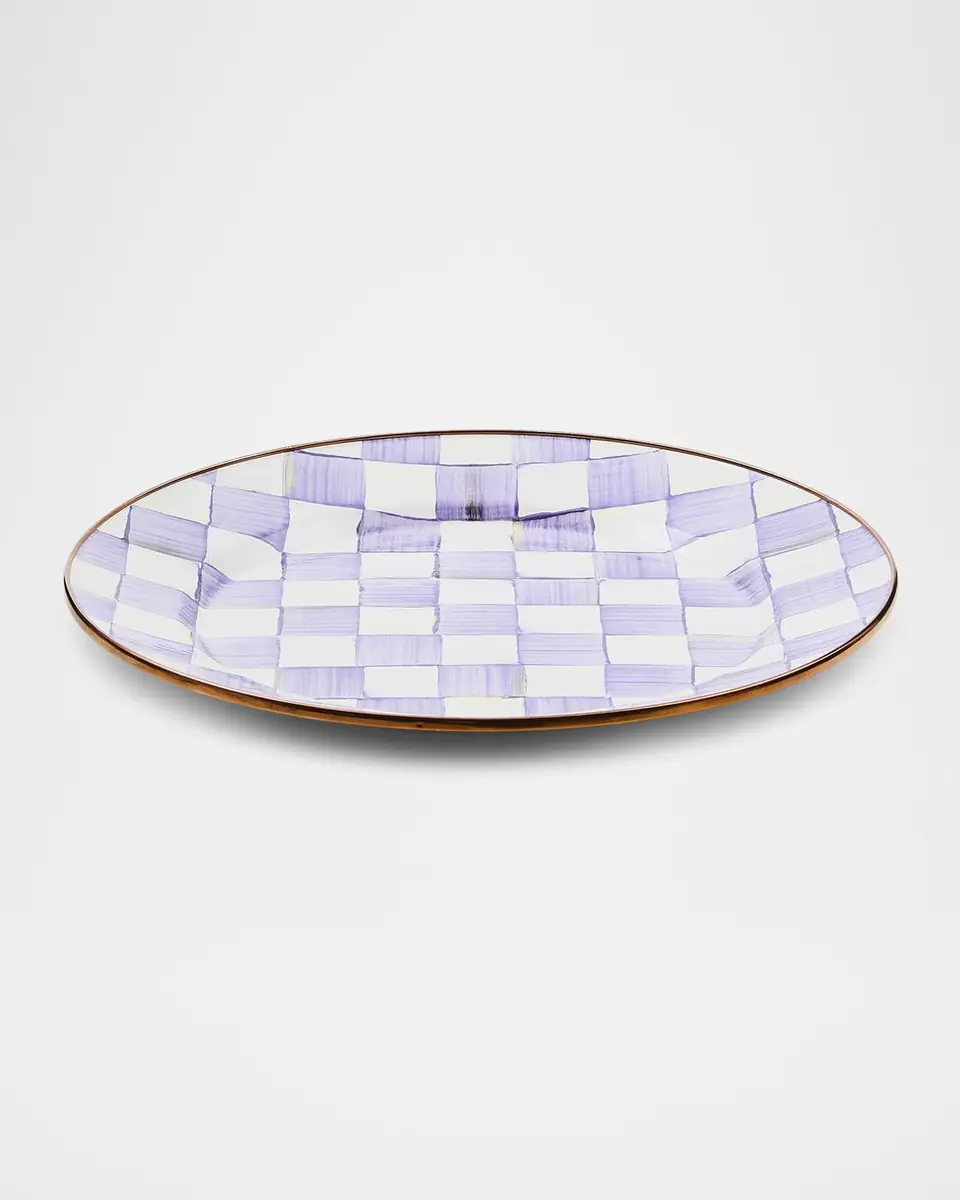 MacKenzie-Childs Violet Check Charger Plate | Thumbnail 2 MacKenzie-Childs Violet Check Charger Plate | Thumbnail 2