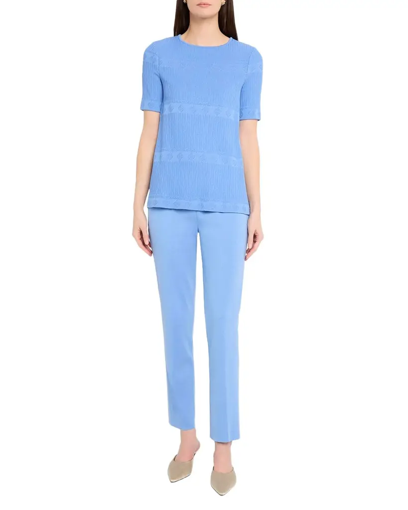 Misook Crewneck Geometric-Knit Tunic | Image 1 Misook Crewneck Geometric-Knit Tunic | Image 1