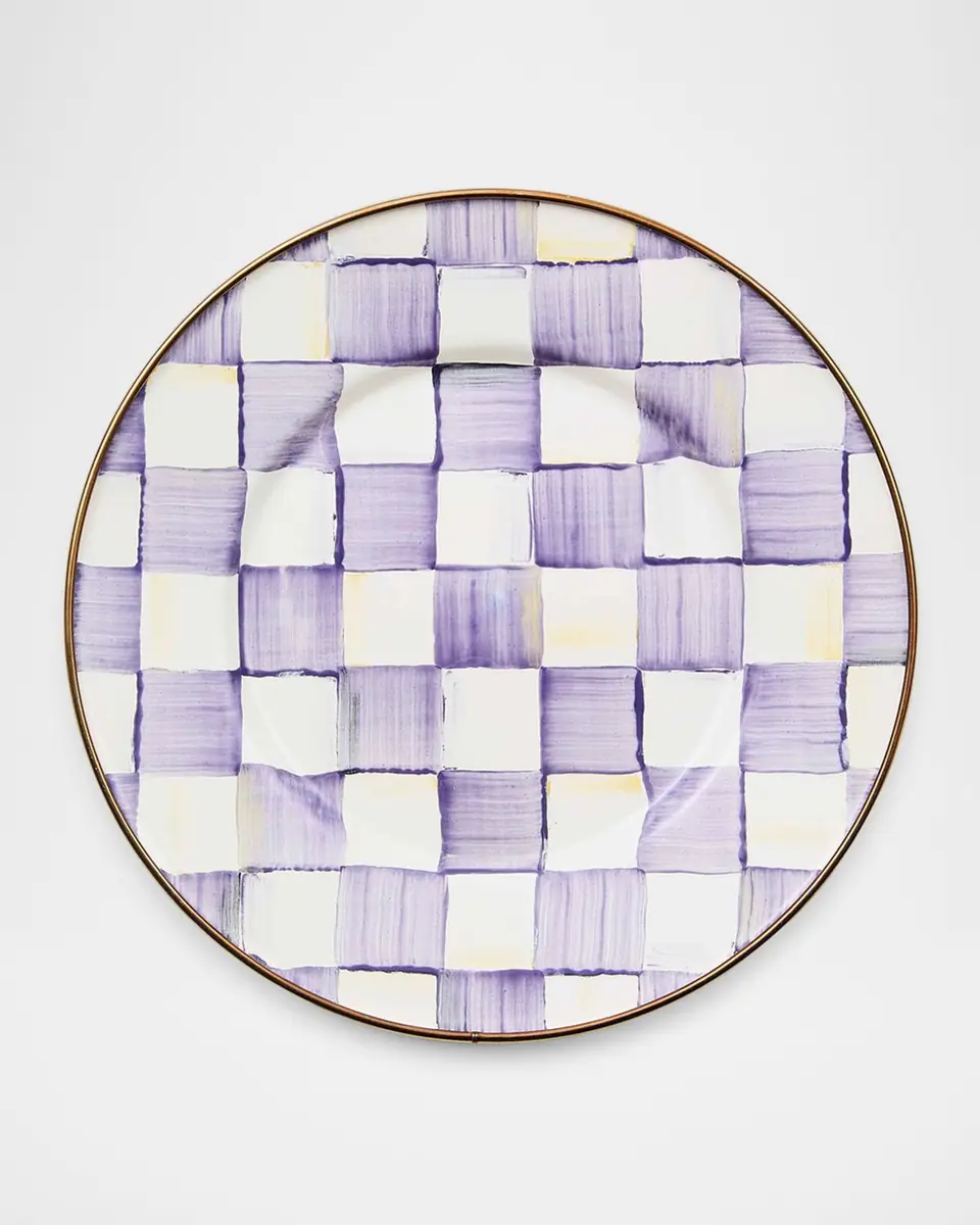 MacKenzie-Childs Violet Check Salad/Dessert Plate | Thumbnail 2 MacKenzie-Childs Violet Check Salad/Dessert Plate | Thumbnail 2