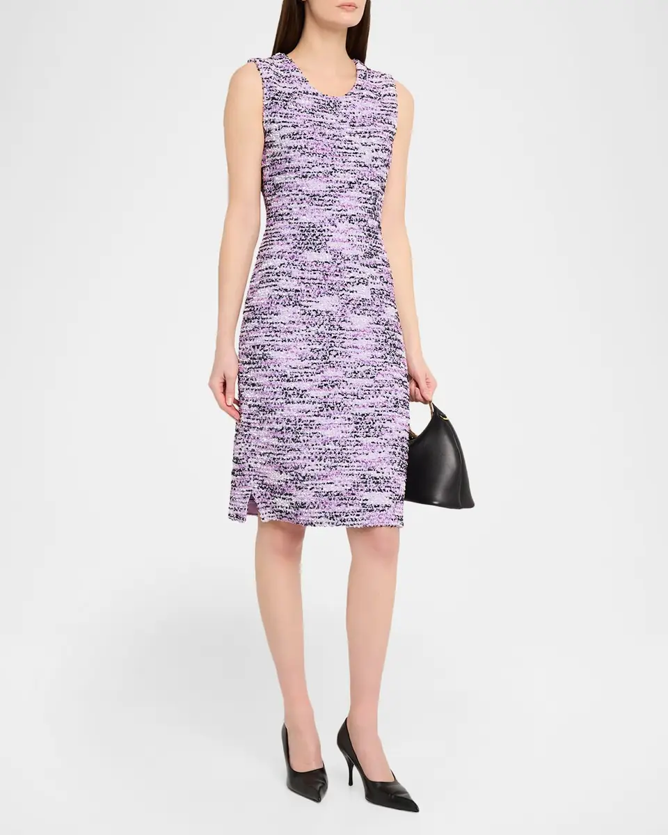 Misook Sleeveless Textured Tweed Dress | Thumbnail 3 Misook Sleeveless Textured Tweed Dress | Thumbnail 3