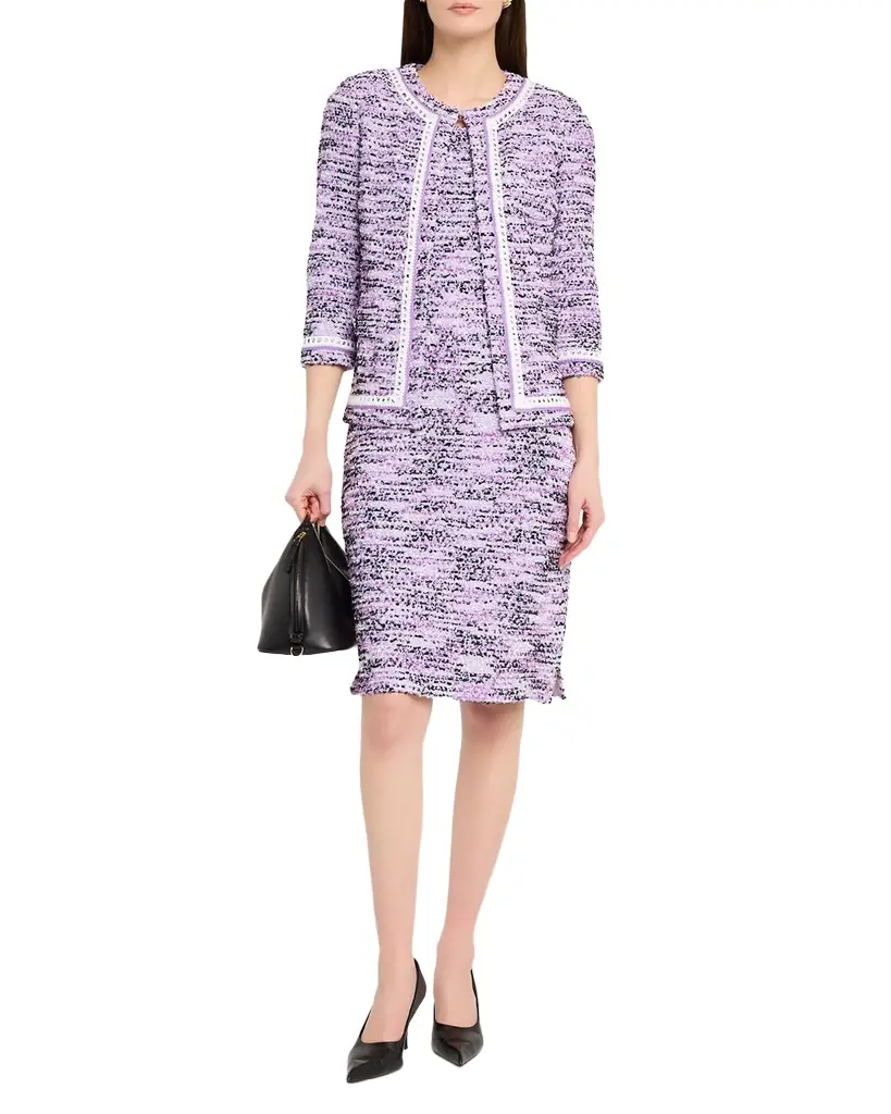 Sleeveless Textured Tweed Dress Sleeveless Textured Tweed Dress