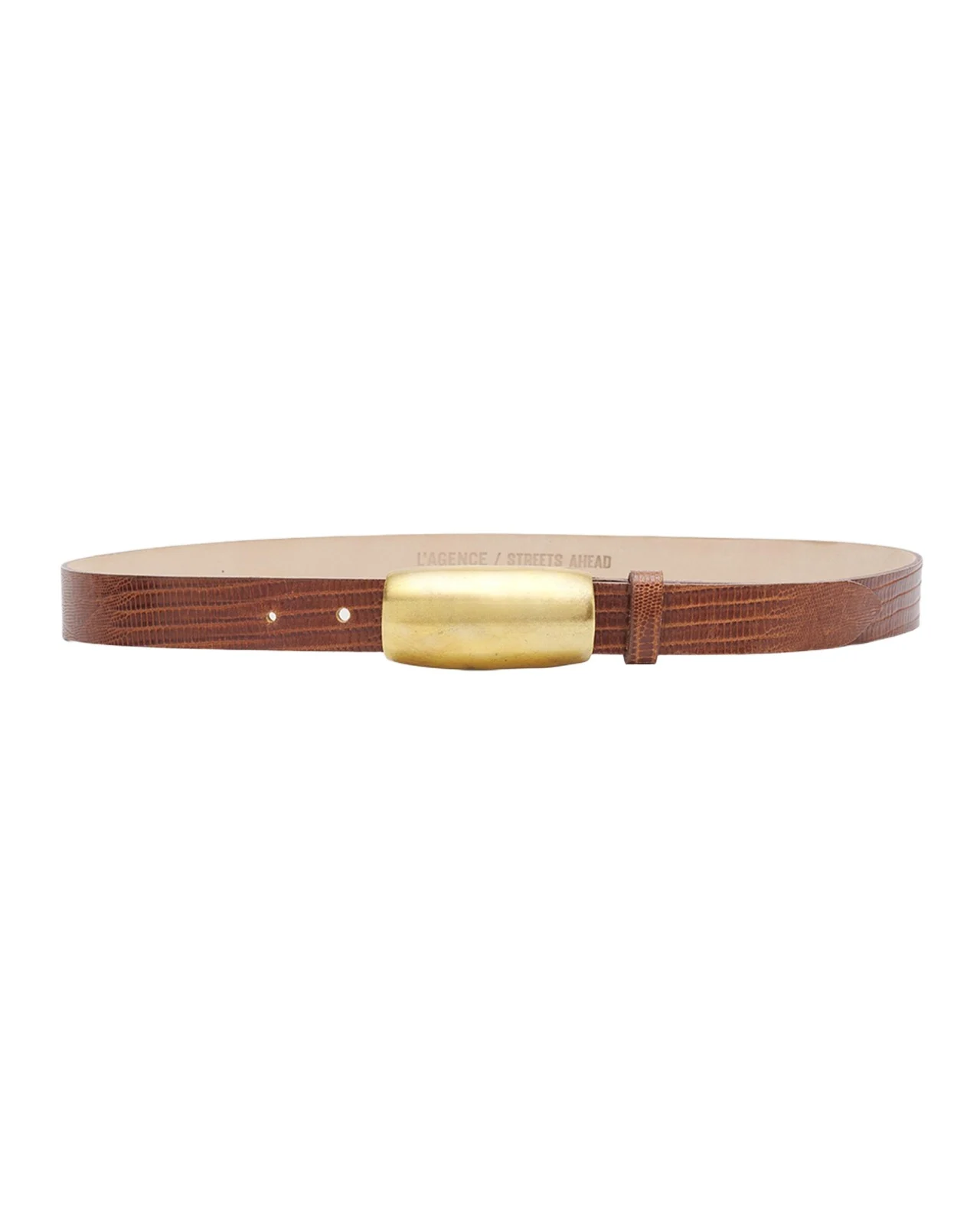 x Streets Ahead Marlowe Croc-Embossed Leather Belt x Streets Ahead Marlowe Croc-Embossed Leather Belt