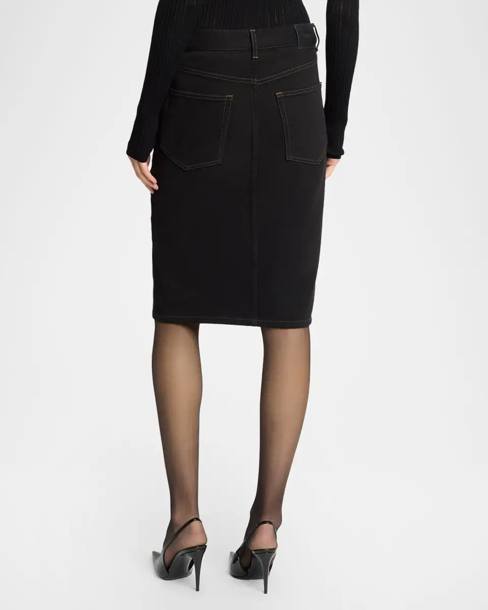 Saint Laurent Baggy Denim Pencil Skirt | Thumbnail 3 Saint Laurent Baggy Denim Pencil Skirt | Thumbnail 3