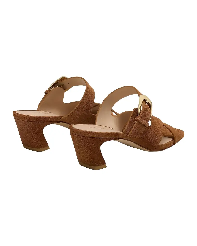 Stuart Weitzman 50mm Sai Suede Slide Sandals | Image 1 Stuart Weitzman 50mm Sai Suede Slide Sandals | Image 1