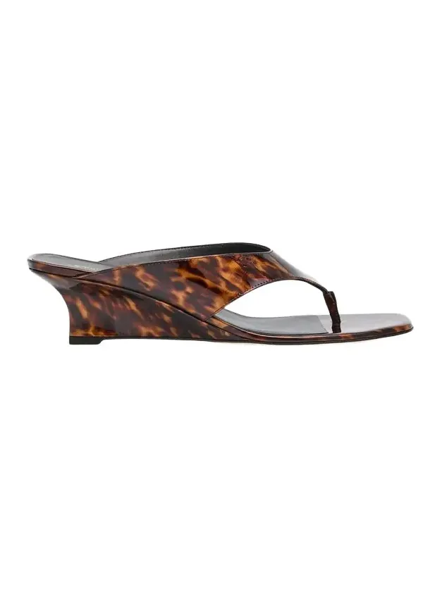 50mm Vinnie Printed Patent Leather Thong Sandals 50mm Vinnie Printed Patent Leather Thong Sandals