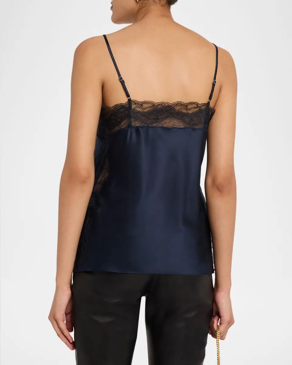 Veronica Beard Johana Silk Lace-Trim Cami | Thumbnail 3 Veronica Beard Johana Silk Lace-Trim Cami | Thumbnail 3