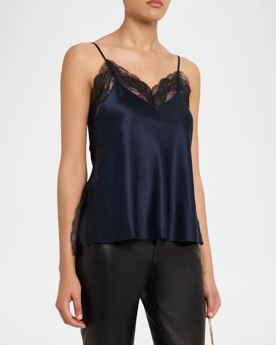 Veronica Beard Johana Silk Lace-Trim Cami | Thumbnail 4 Veronica Beard Johana Silk Lace-Trim Cami | Thumbnail 4