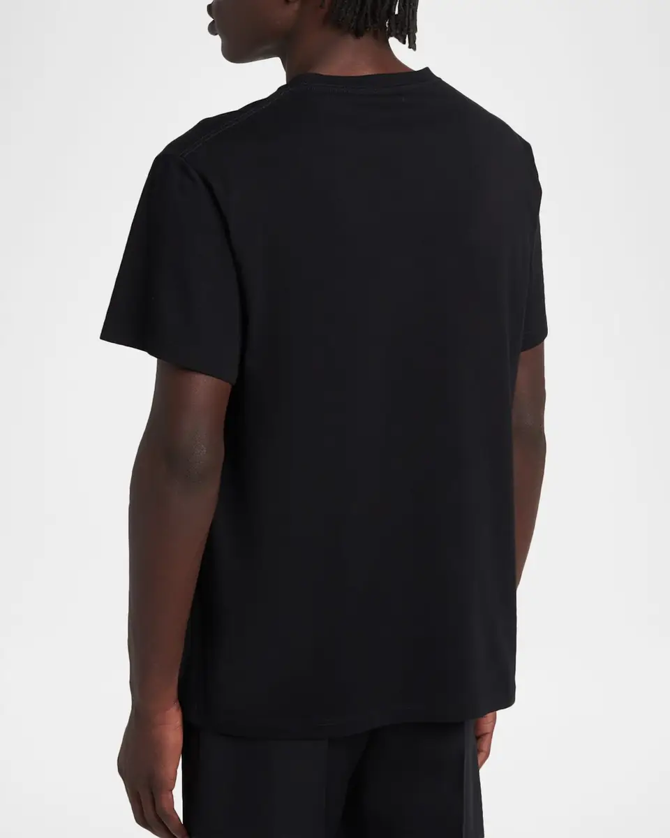 Alexander McQueen Men's Floral-Embroidered Logo T-Shirt | Thumbnail 2 Alexander McQueen Men's Floral-Embroidered Logo T-Shirt | Thumbnail 2
