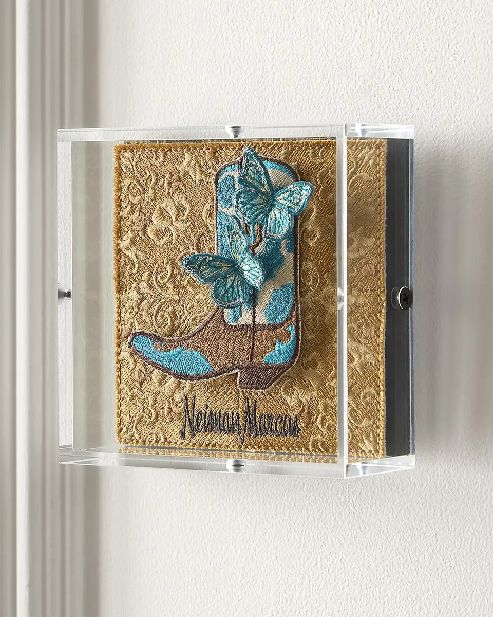 Stephen Wilson Studio "The Western Boot" Petite Embroidered Art | Thumbnail 4 Stephen Wilson Studio "The Western Boot" Petite Embroidered Art | Thumbnail 4