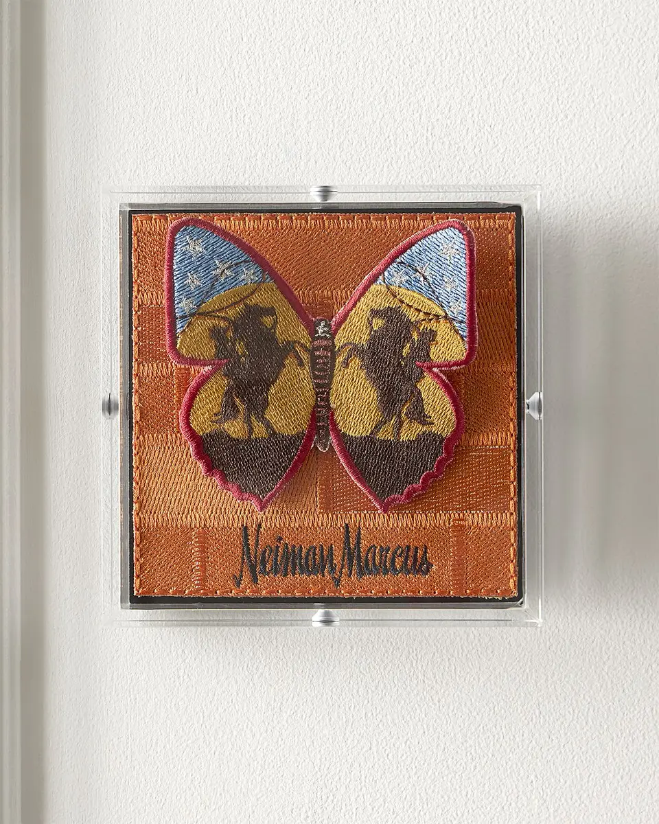 Stephen Wilson Studio "Cowboy Butterfly" Petite Embroidered Art | Thumbnail 3 Stephen Wilson Studio "Cowboy Butterfly" Petite Embroidered Art | Thumbnail 3