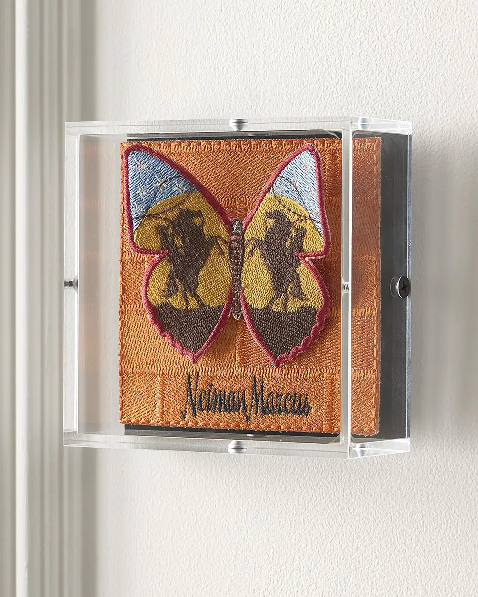 Stephen Wilson Studio "Cowboy Butterfly" Petite Embroidered Art | Thumbnail 4 Stephen Wilson Studio "Cowboy Butterfly" Petite Embroidered Art | Thumbnail 4