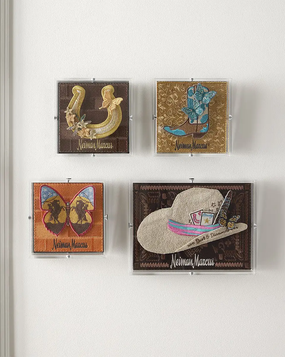 Stephen Wilson Studio "Cowboy Butterfly" Petite Embroidered Art | Thumbnail 5 Stephen Wilson Studio "Cowboy Butterfly" Petite Embroidered Art | Thumbnail 5