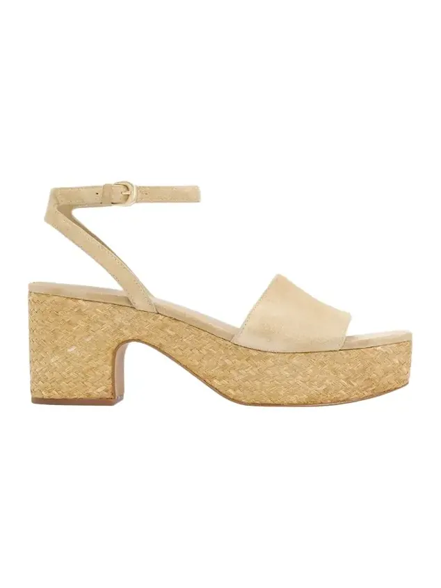 75mm Castella Suede Platform Sandals
