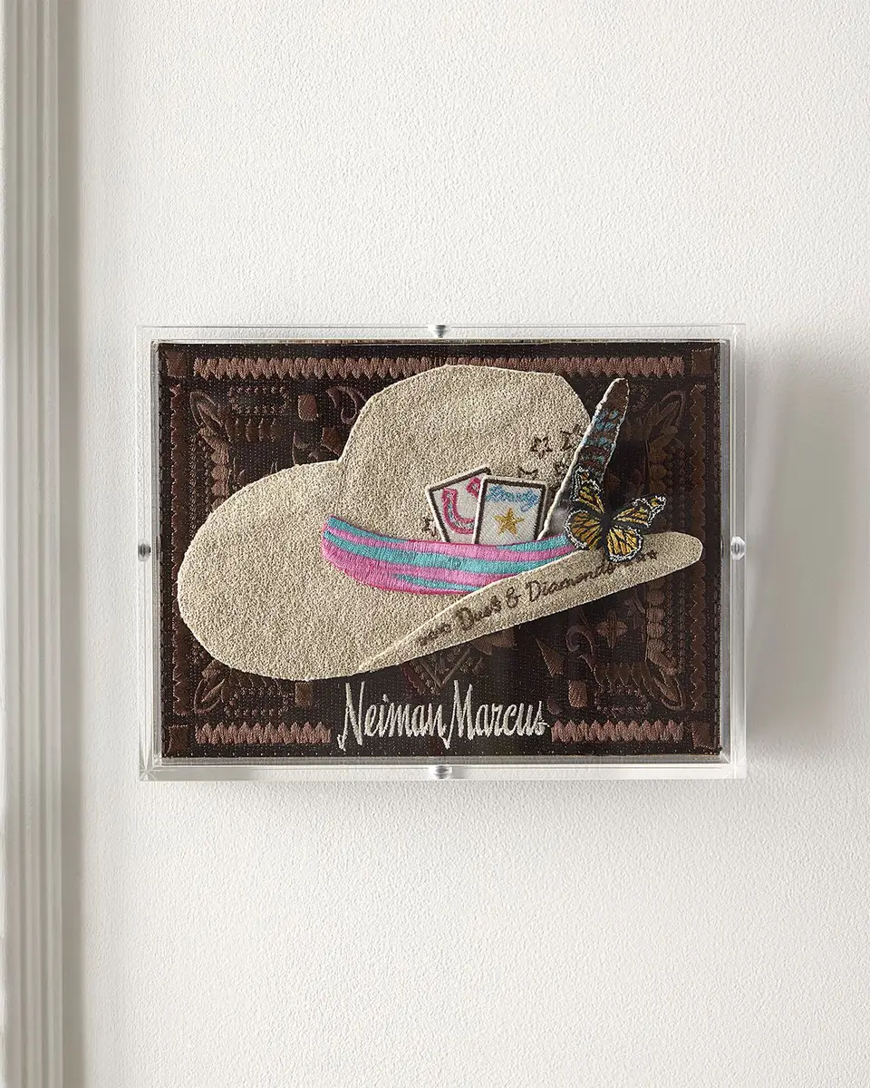 Stephen Wilson Studio "The Western Hat" Petite Embroidered Art | Thumbnail 3 Stephen Wilson Studio "The Western Hat" Petite Embroidered Art | Thumbnail 3