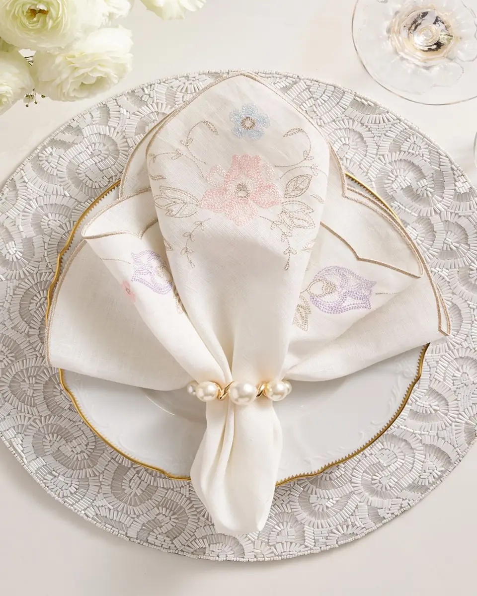 Kim Seybert Printemps Embroidered Napkin | Thumbnail 4 Kim Seybert Printemps Embroidered Napkin | Thumbnail 4