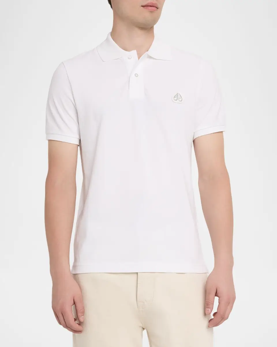 Moose Knuckles Men's Everett Cotton Pique Polo Shirt | Thumbnail 4