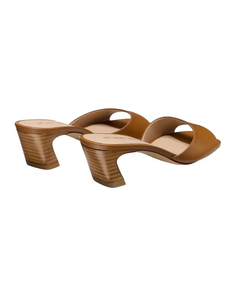 Stuart Weitzman 50mm Stassi Leather Mules | Image 1 Stuart Weitzman 50mm Stassi Leather Mules | Image 1