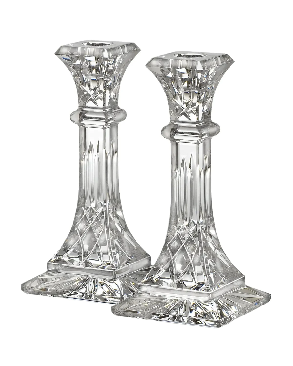 Waterford Crystal Medium Lismore Candlestick, Set of 2
