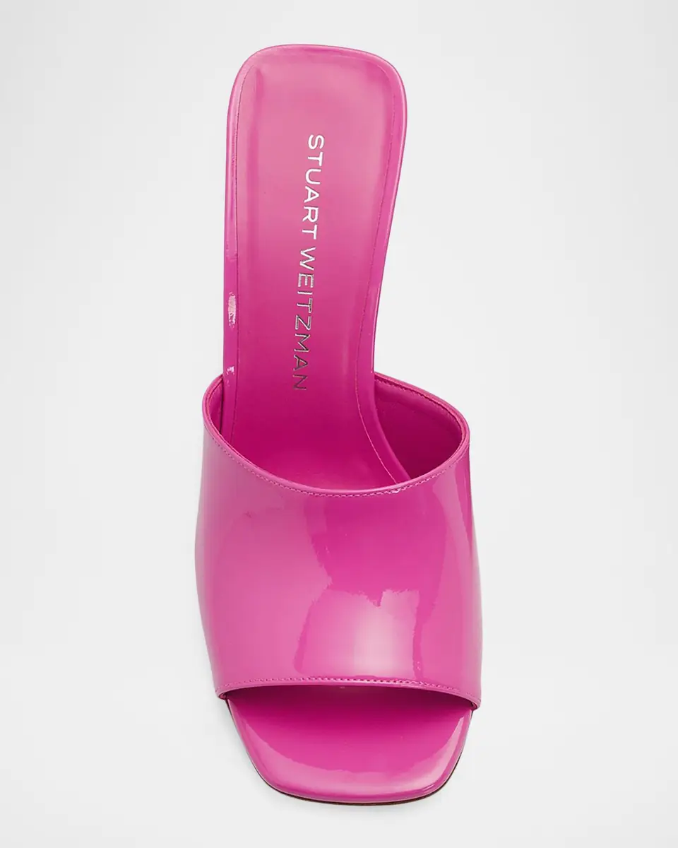 Stuart Weitzman 85mm Vinnie Patent Leather Wedge Mules | Thumbnail 12 Stuart Weitzman 85mm Vinnie Patent Leather Wedge Mules | Thumbnail 12