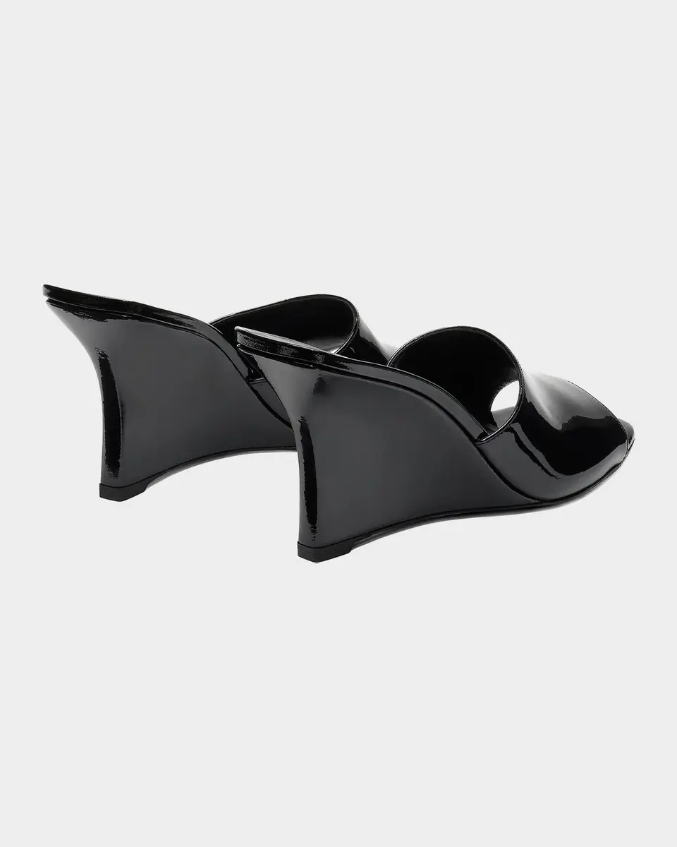 Stuart Weitzman 85mm Vinnie Patent Leather Wedge Mules | Thumbnail 4 Stuart Weitzman 85mm Vinnie Patent Leather Wedge Mules | Thumbnail 4