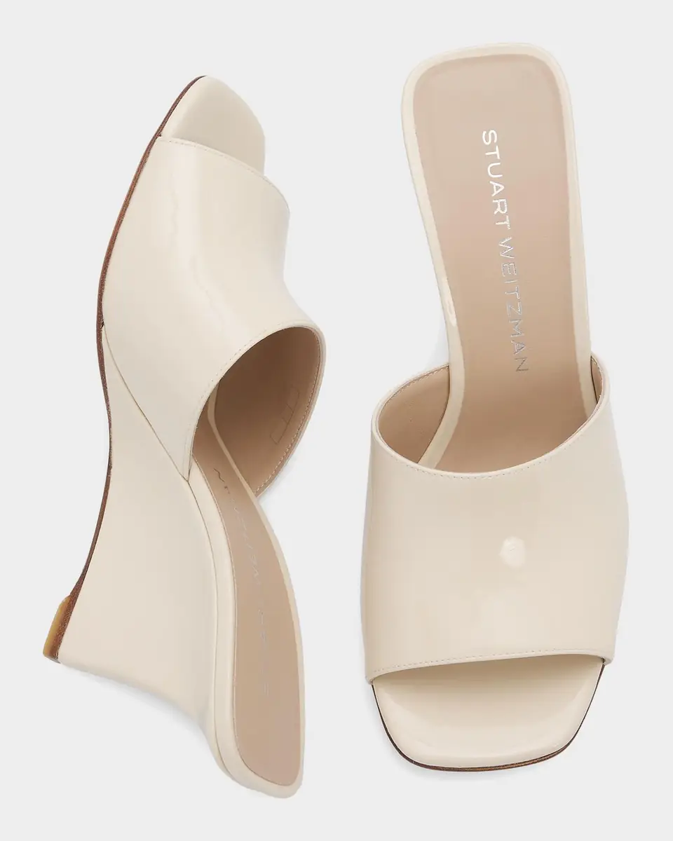 Stuart Weitzman 85mm Vinnie Patent Leather Wedge Mules | Thumbnail 9 Stuart Weitzman 85mm Vinnie Patent Leather Wedge Mules | Thumbnail 9