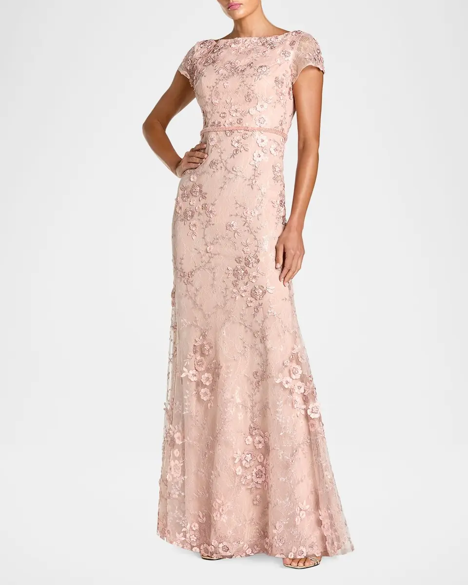 Mac Duggal Beaded & Embroidered Lace Gown | Thumbnail 3 Mac Duggal Beaded & Embroidered Lace Gown | Thumbnail 3