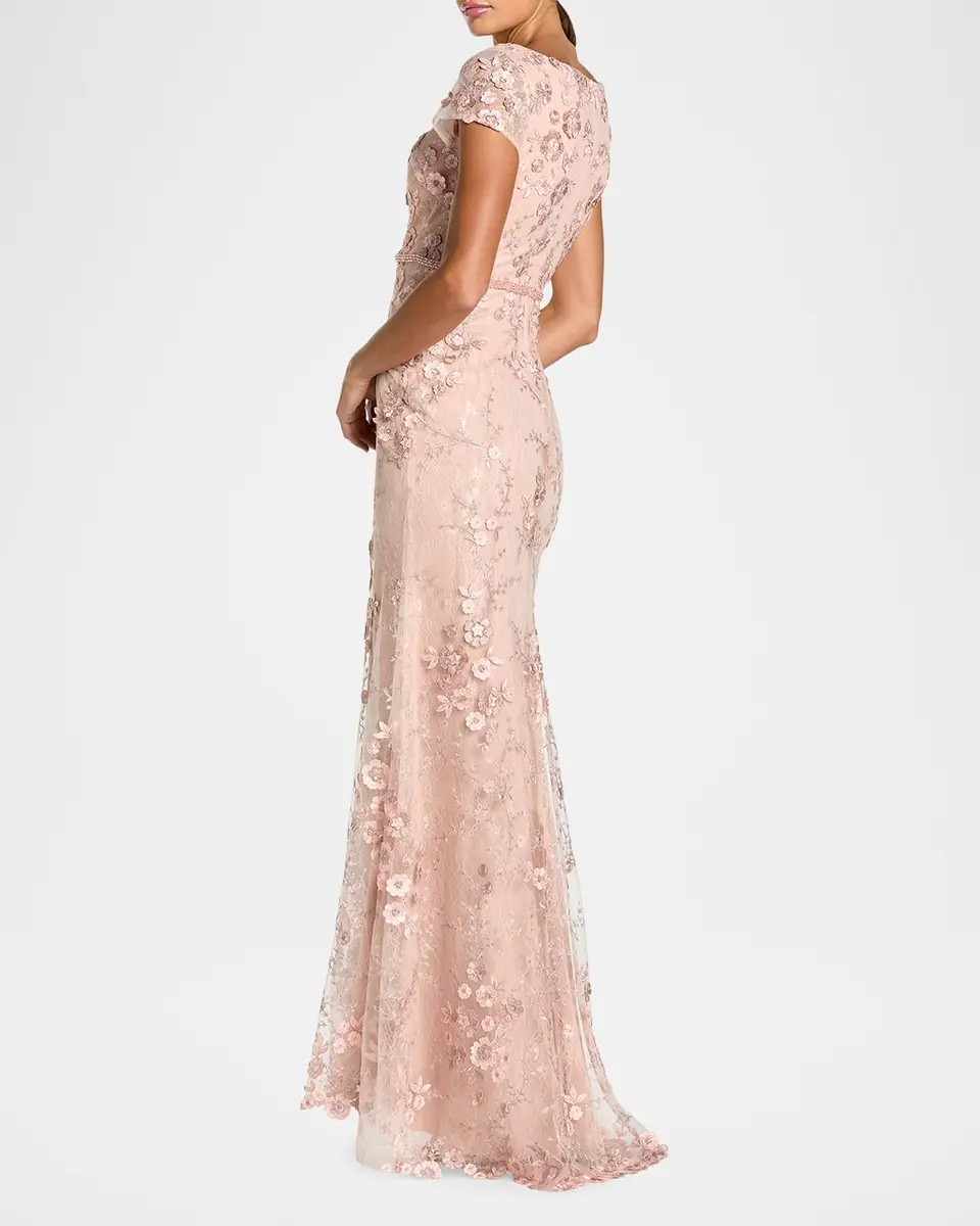 Mac Duggal Beaded & Embroidered Lace Gown | Thumbnail 4 Mac Duggal Beaded & Embroidered Lace Gown | Thumbnail 4