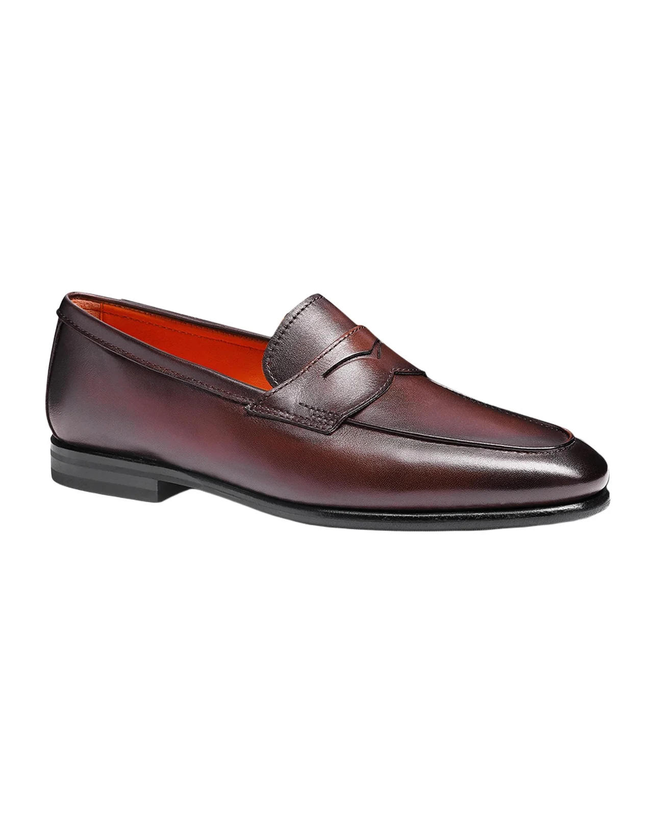 Santoni Men's Carlo Leather Penny Loafers
