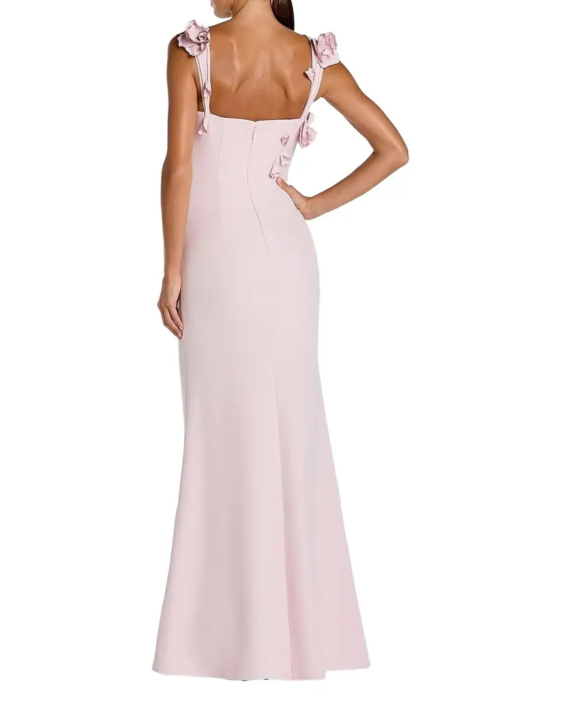 Mac Duggal Floral-Appliqué Square-Neck Column Gown | Image 1 Mac Duggal Floral-Appliqué Square-Neck Column Gown | Image 1
