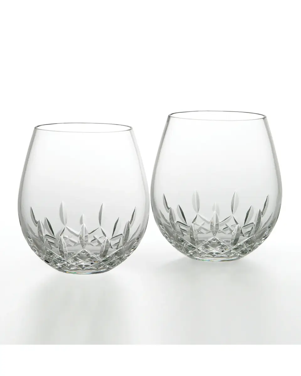 Waterford Crystal Lismore Nouveau Stemless Deep Red Wine Glasses, Set of 2 | Thumbnail 2 Waterford Crystal Lismore Nouveau Stemless Deep Red Wine Glasses, Set of 2 | Thumbnail 2