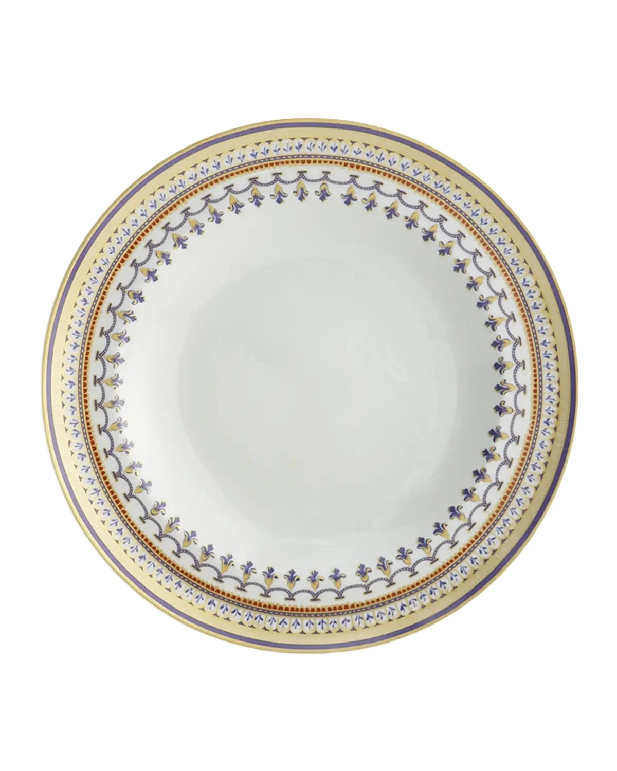 Mottahedeh Chinoise Blue Rim Soup Bowl