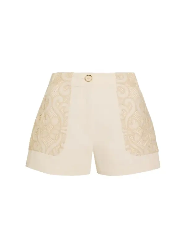 Ramy Brook Hilary Embroidered High-Rise Shorts