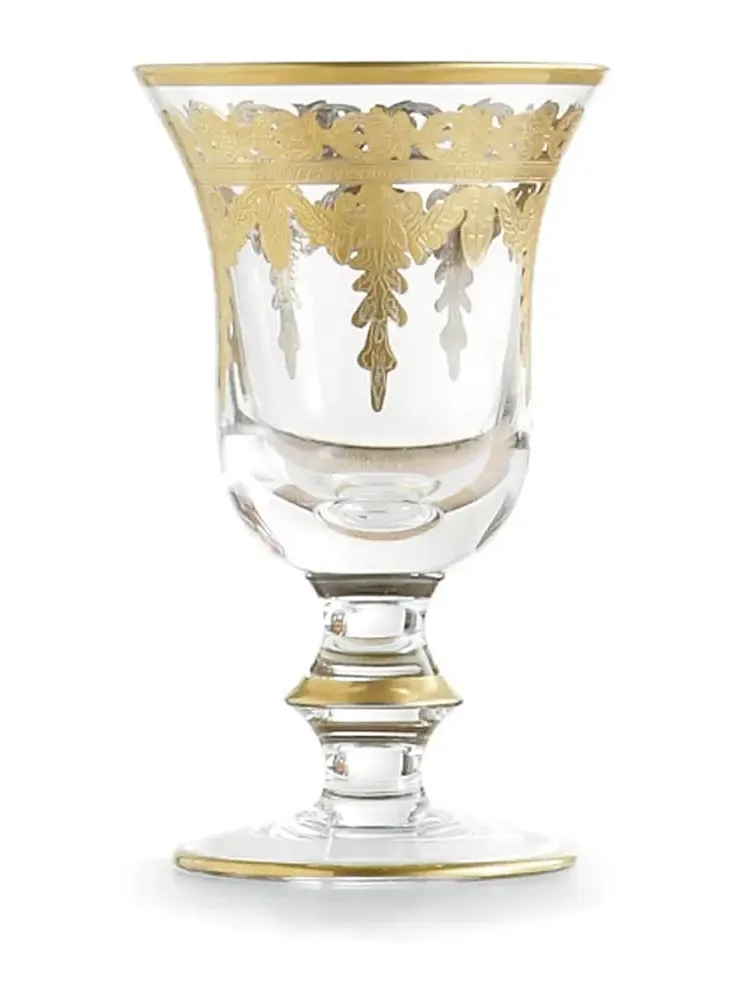 Arte Italica Vetro Gold Water Goblet
