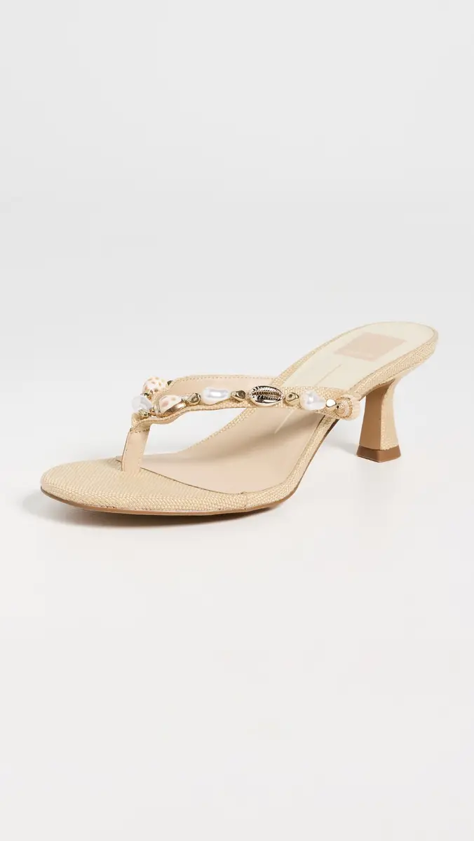Dolce Vita Daksie Heeled Thong Sandals LT Natural Raffia | Thumbnail 2 Dolce Vita Daksie Heeled Thong Sandals LT Natural Raffia | Thumbnail 2