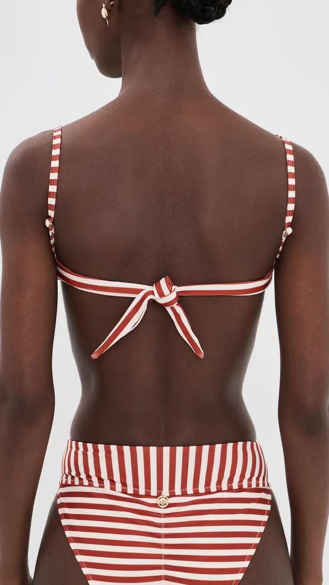 Bananhot Chess Bikini Top Russet tripes | Thumbnail 3