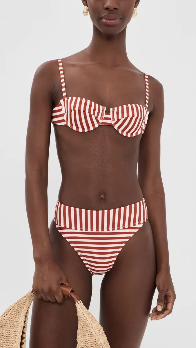 Bananhot Chess Bikini Top Russet tripes | Thumbnail 6